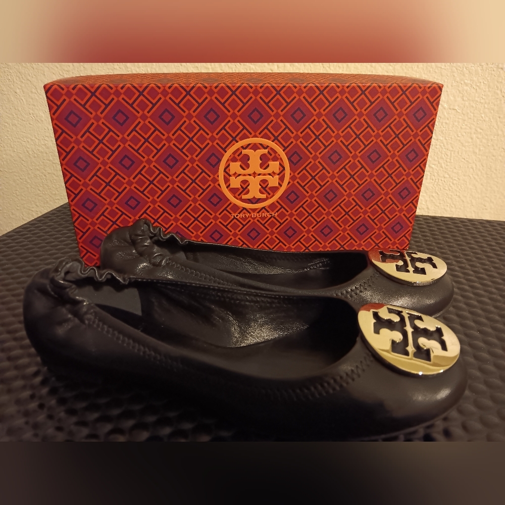 Tory Burch Black Ballet Flats